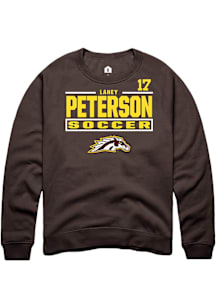 Laney Peterson Western Michigan Broncos Mens Brown NIL Stacked Box Player Crew
