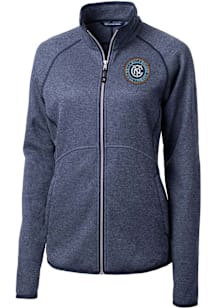 Cutter and Buck New York City FC Womens Navy Blue Mainsail Long Sleeve Full Zip Jacket