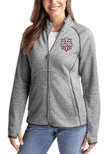 Cutter and Buck Indiana Hoosiers Womens Grey 2025 CFP National Champions Mainsail Long Sleeve Full..