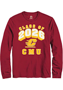 Summit Sportswear Central Michigan Chippewas Maroon Class of 2026 Long Sleeve T Shirt