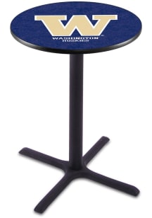 Black Washington Huskies Cross Base Pub Table