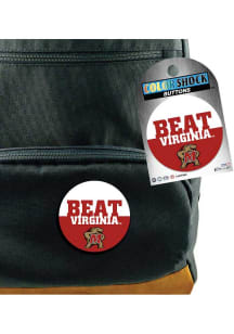 Red Maryland Terrapins 3&quot; Beat Virginia Button