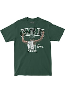 Jeremy Fears Michigan State Spartans Green Basketball NIL Graphic Short Sleeve Fashion Player T Sh..
