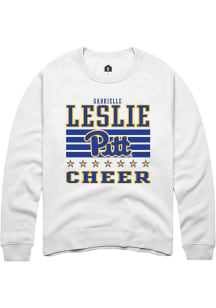 Gabrielle Leslie Rally Mens White Pitt Panthers NIL Striped Player Crew