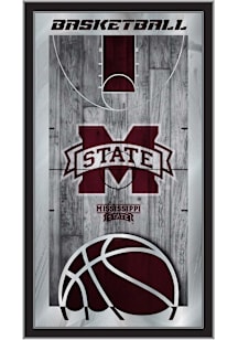 Mississippi State Bulldogs Basketball Hanging Back Bar Mirror