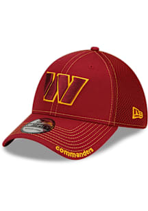 New Era Washington Commanders Mens Burgundy Team Neo 39THIRTY Flex Hat