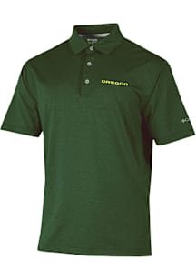 Columbia Oregon Ducks Mens Green Sand Tee Short Sleeve Polo