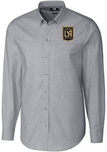 Cutter and Buck Los Angeles FC Mens Charcoal Stretch Oxford Big and Tall Dress Shirt