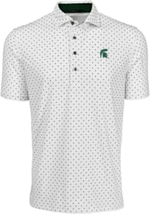 Greyson Michigan State Spartans Mens White Icon Short Sleeve Fashion Polo