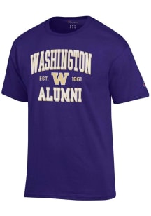 Washington Huskies Purple Champion Est Alumni Jersey Short Sleeve T Shirt