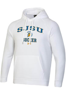 Under Armour San Jose State Spartans Mens White Soccer Rival Long Sleeve Hoodie