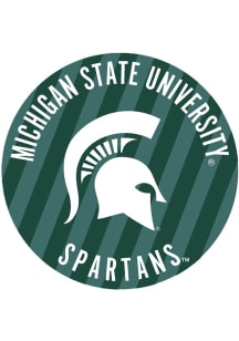 Green Michigan State Spartans 3&quot; Stripes Button