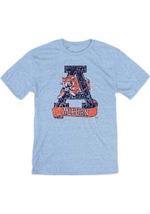 Auburn Tigers Light Blue Number One Retro Short Sleeve Fashion T Shirt