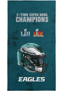 Philadelphia Eagles 2x Super Bowl Champions Unstoppable Beach Towel