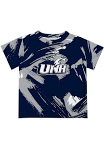 Vive La Fete New Hampshire Wildcats Infant Paint Brush Short Sleeve T-Shirt Navy Blue