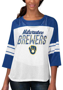 Milwaukee Brewers Womens First Team Fashion Baseball Jersey - Blue