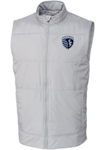 Cutter and Buck Sporting Kansas City Big and Tall Grey Stealth Mens Vest