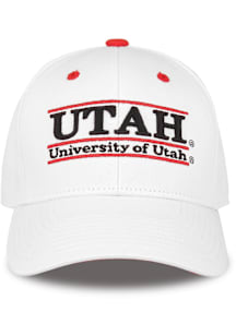 Utah Utes Bar Cap Adjustable Hat - White