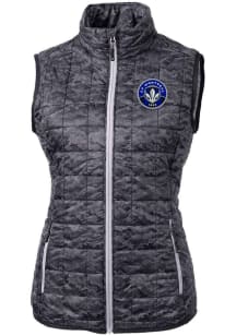 Cutter and Buck Montreal Impact Womens Black Rainier PrimaLoft Printed Vest