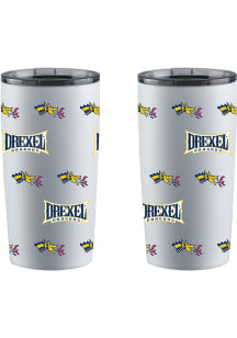 White Drexel Dragons Team Logo Stainless Steel Tumbler