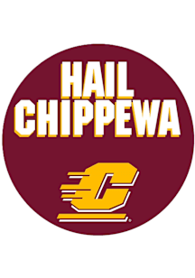 Central Michigan Chippewas 3" Hail Chippewa Button - Maroon