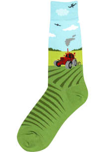 Red Farm Tractor  Mens Dress Socks