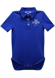 Vive La Fete Indiana State Sycamores Baby Blue Team Short Sleeve One Piece Polo