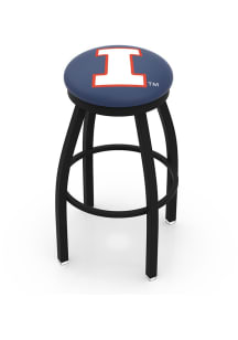 Black Illinois Fighting Illini Black Pub Stool