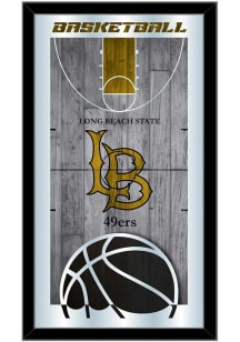 Cal State Long Beach Basketball Hanging Back Bar Mirror