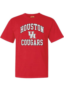 Summit Sportswear Houston Cougars Red Number One Short Sleeve T Shirt