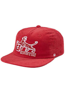 Homefield Houston Cougars Red Wordmark Corduroy Mens Snapback Hat