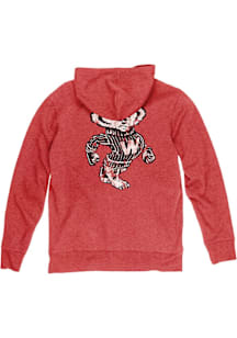 Blue 84 Wisconsin Badgers Mens Red Front Back Laguna Long Sleeve Full Zip Jacket