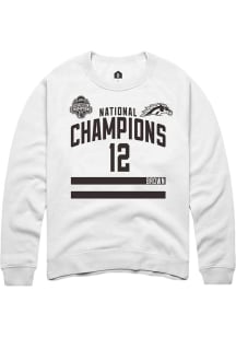 Connor Brown Rally Mens White Western Michigan Broncos NIL 2025 National Champions Shirzee Player..