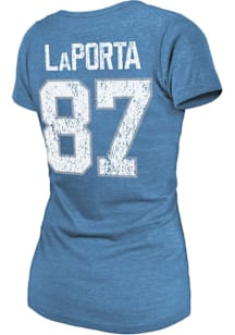 Sam LaPorta Detroit Lions Womens Light Blue Triblend Player T-Shirt