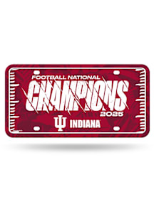 Indiana Hoosiers Crimson 2025 College Football Champions Metal Car Accessory License Plate