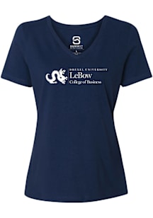 Summit Sportswear Drexel Dragons Womens Navy Blue College of Business Short Sleeve T-Shirt