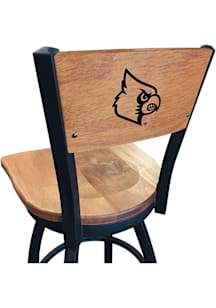 Louisville Cardinals Maple Seat Maple Back Swivel Pub Stool - Brown