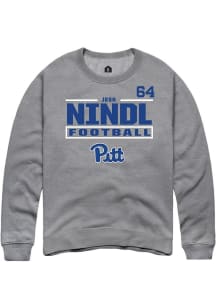 Josh Nindl Rally Mens Graphite Pitt Panthers NIL Stacked Box Player Crew