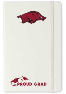 Arkansas Razorbacks Proud Grad team logo Notebook and Folder - White