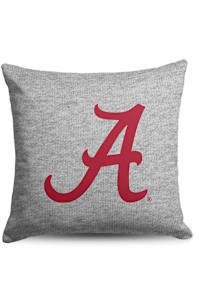 Alabama Crimson Tide Sweatshirt Pillow Throw Pillow - Ash