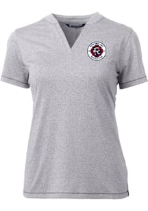 Cutter and Buck New England Revolution Womens Grey Forge Short Sleeve T-Shirt
