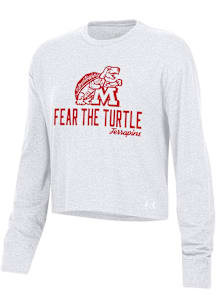 Under Armour Maryland Terrapins Womens White Mascot LS Tee