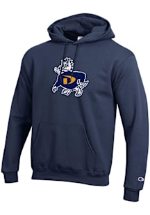 Champion Drexel Dragons Mens Navy Blue Versa Twill Vault Dragon Long Sleeve Hoodie