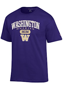 Champion Washington Huskies Purple Pill Box Mom Jersey Short Sleeve T Shirt