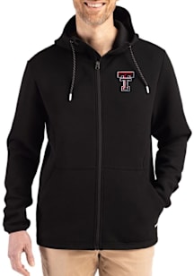 Cutter and Buck Texas Tech Red Raiders Mens Black Epic Comfort Full Zip Light Weight Jacket