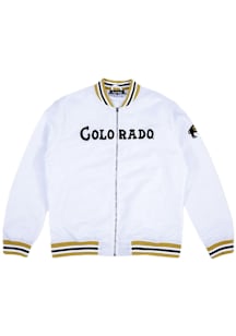Charlie Hustle Colorado Buffaloes Mens White Wordmark Varsity Light Weight Jacket