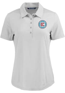 Cutter and Buck Chicago Fire Womens Grey Coastline Eco Short Sleeve Polo Shirt