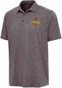 Antigua Western Michigan Broncos Mens Brown 2025 Hockey National Champions Par 3 Short Sleeve Polo