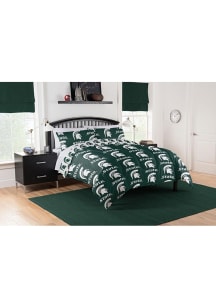 Green Michigan State Spartans Queen Bed in a Bag Bedding