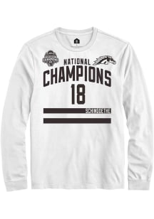 Wyatt Schingoethe Mens White Western Michigan Broncos NIL 2025 National Champions Shirzee Long Sle..